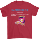 Snaccident Funny Food Pizza Diet Gym Fat Mens T-Shirt Cotton Gildan Red