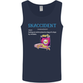 Snaccident Funny Food Pizza Diet Gym Fat Mens Vest Tank Top Navy Blue