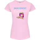 Snaccident Funny Food Pizza Diet Gym Fat Womens Petite Cut T-Shirt Light Pink
