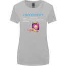 Snaccident Funny Food Pizza Diet Gym Fat Womens Wider Cut T-Shirt Sports Grey