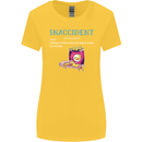 Snaccident Funny Food Pizza Diet Gym Fat Womens Wider Cut T-Shirt Yellow