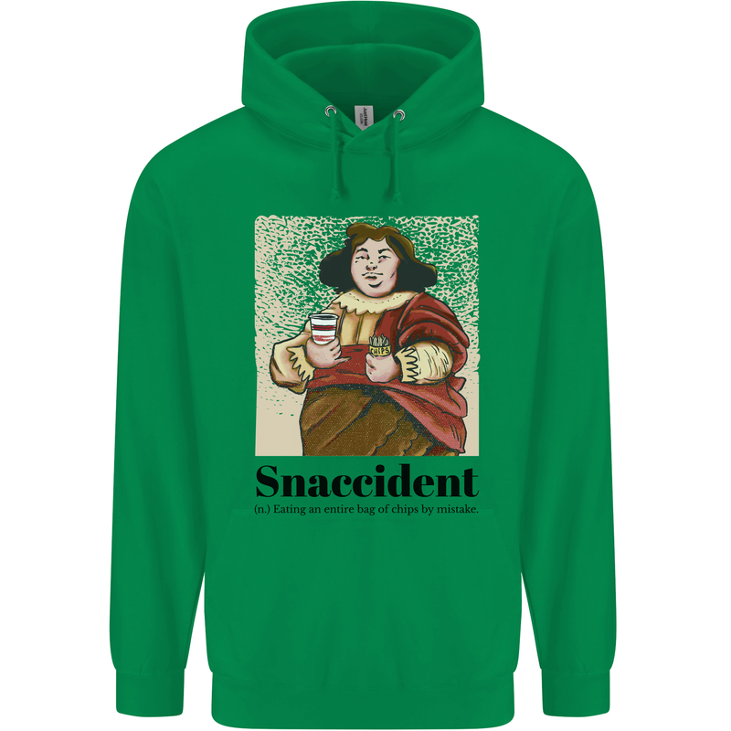 Snaccident Funny Junk Food Diet Weight Loss Childrens Kids Hoodie Irish Green
