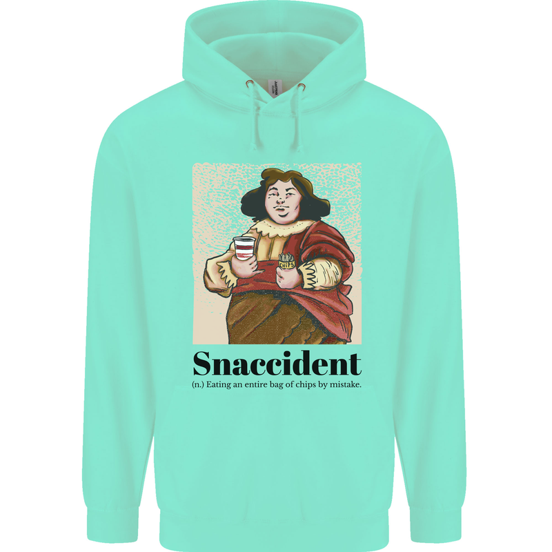 Snaccident Funny Junk Food Diet Weight Loss Childrens Kids Hoodie Peppermint