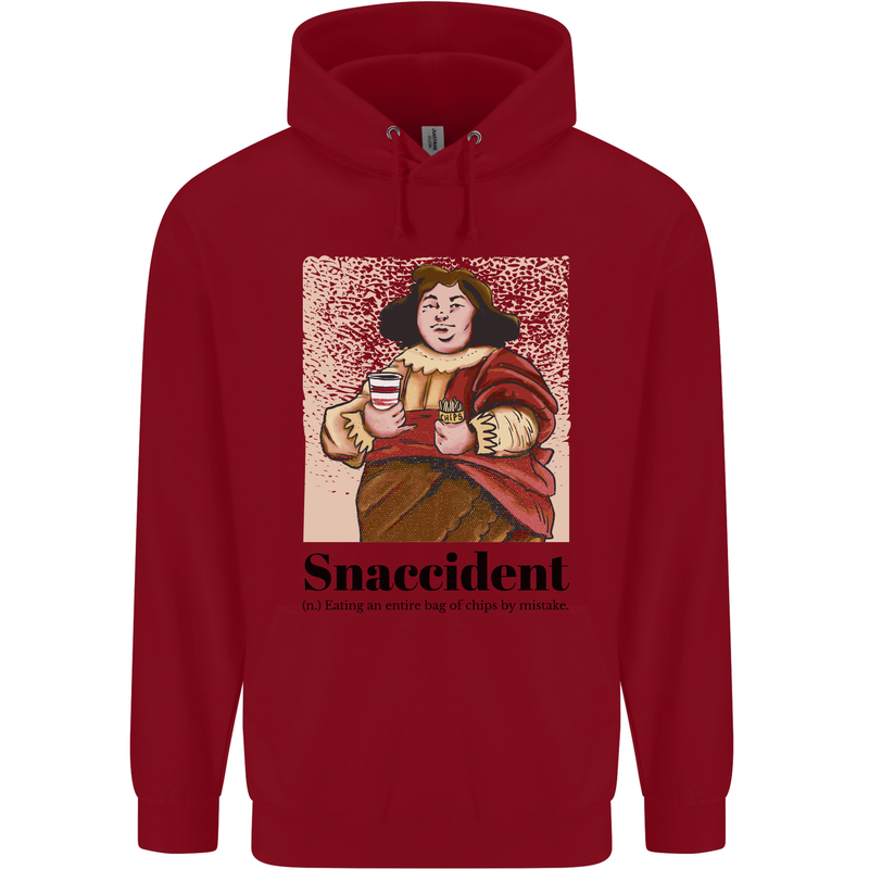 Snaccident Funny Junk Food Diet Weight Loss Childrens Kids Hoodie Red