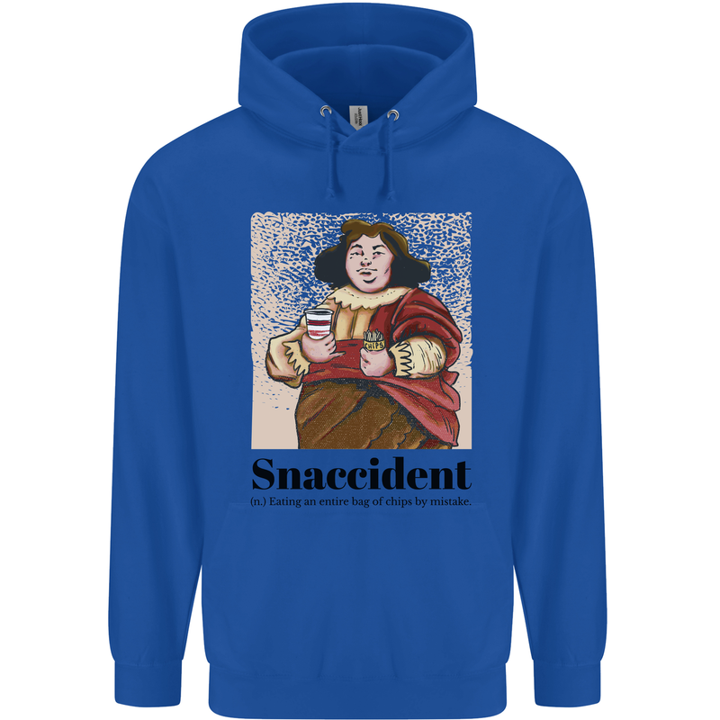 Snaccident Funny Junk Food Diet Weight Loss Childrens Kids Hoodie Royal Blue