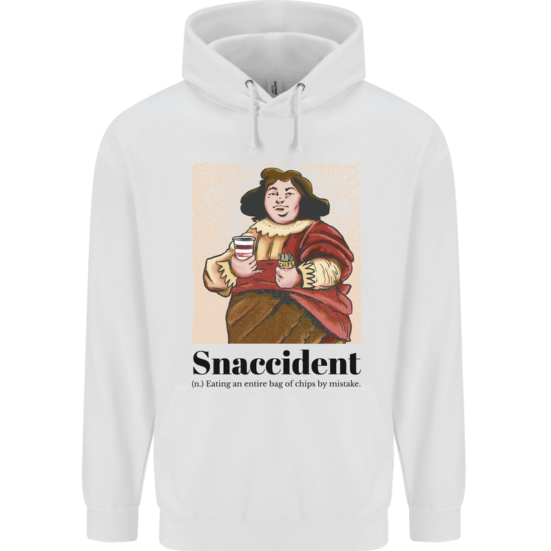 Snaccident Funny Junk Food Diet Weight Loss Childrens Kids Hoodie White
