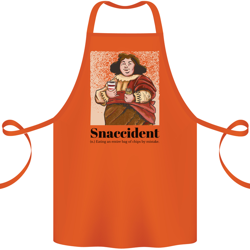 Snaccident Funny Junk Food Diet Weight Loss Cotton Apron 100% Organic Orange