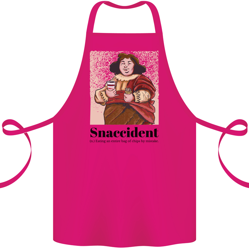 Snaccident Funny Junk Food Diet Weight Loss Cotton Apron 100% Organic Pink