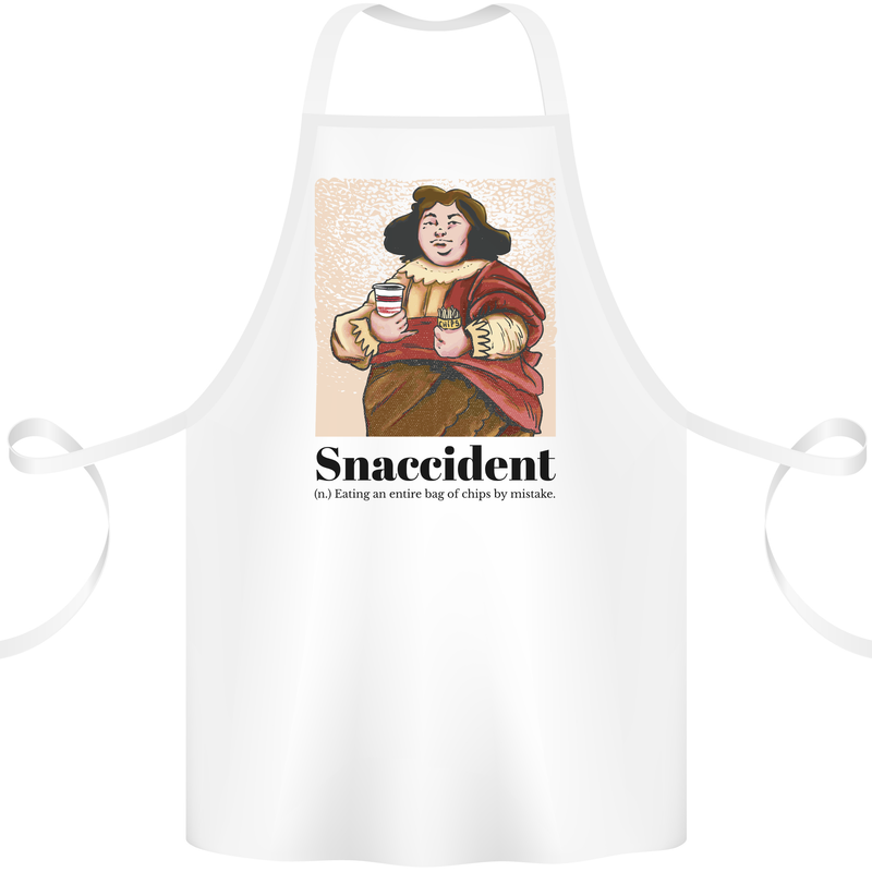 Snaccident Funny Junk Food Diet Weight Loss Cotton Apron 100% Organic White