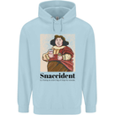 Snaccident Funny Junk Food Diet Weight Loss Mens 80% Cotton Hoodie Light Blue