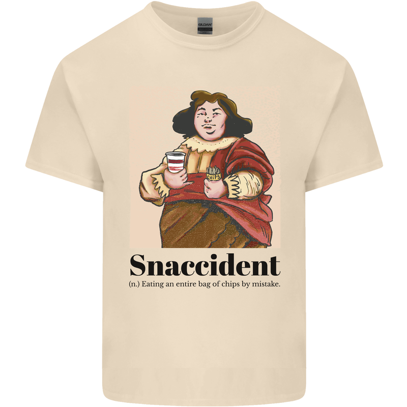 Snaccident Funny Junk Food Diet Weight Loss Mens Cotton T-Shirt Tee Top Natural