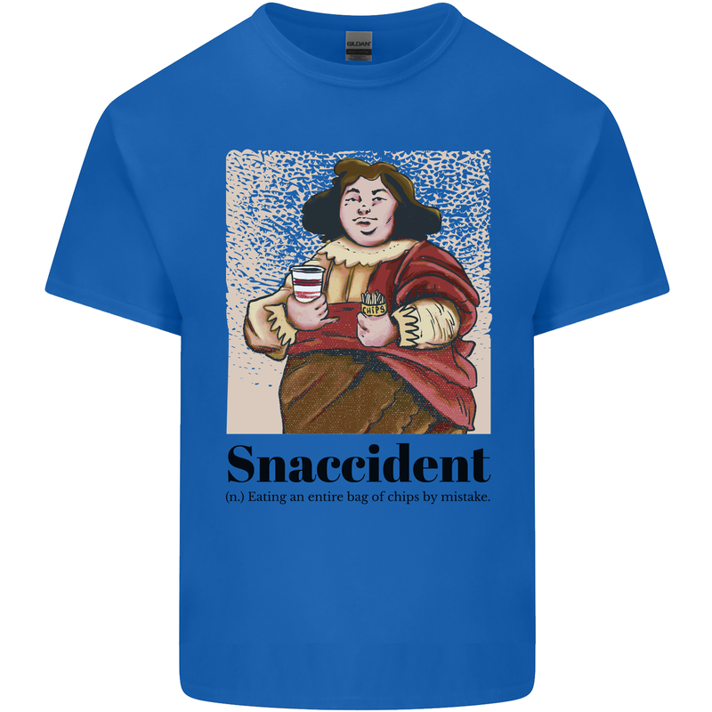 Snaccident Funny Junk Food Diet Weight Loss Mens Cotton T-Shirt Tee Top Royal Blue