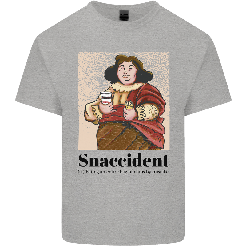 Snaccident Funny Junk Food Diet Weight Loss Mens Cotton T-Shirt Tee Top Sports Grey