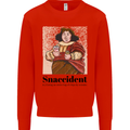 Snaccident Funny Junk Food Diet Weight Loss Mens Sweatshirt Jumper Bright Red
