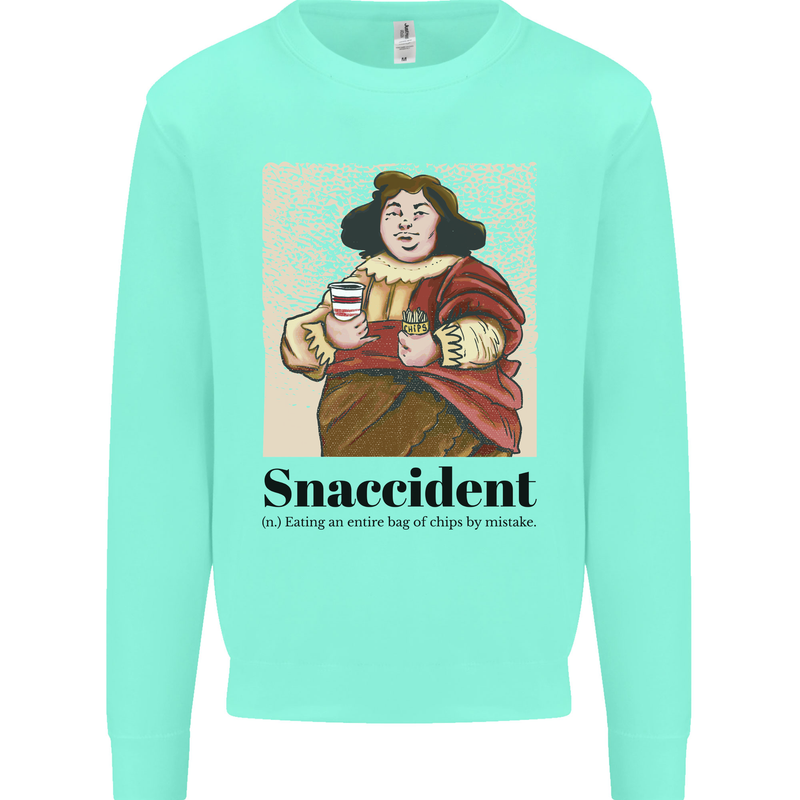 Snaccident Funny Junk Food Diet Weight Loss Mens Sweatshirt Jumper Peppermint