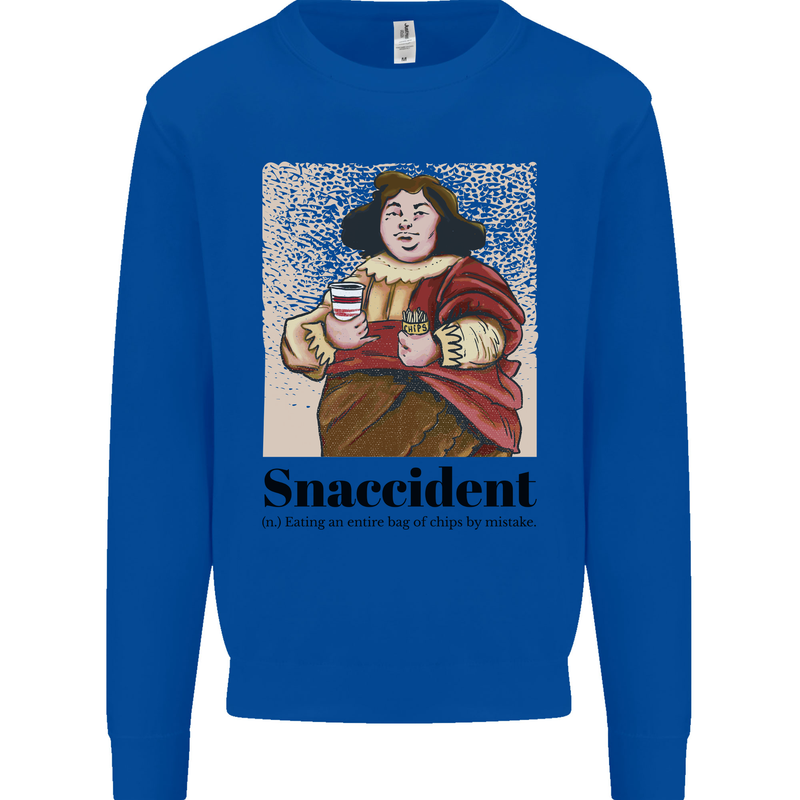 Snaccident Funny Junk Food Diet Weight Loss Mens Sweatshirt Jumper Royal Blue