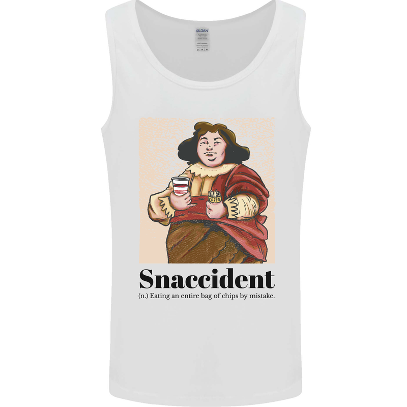 Snaccident Funny Junk Food Diet Weight Loss Mens Vest Tank Top White