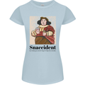 Snaccident Funny Junk Food Diet Weight Loss Womens Petite Cut T-Shirt Light Blue