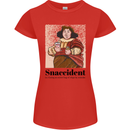 Snaccident Funny Junk Food Diet Weight Loss Womens Petite Cut T-Shirt Red