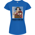 Snaccident Funny Junk Food Diet Weight Loss Womens Petite Cut T-Shirt Royal Blue