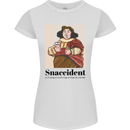 Snaccident Funny Junk Food Diet Weight Loss Womens Petite Cut T-Shirt White