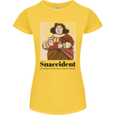 Snaccident Funny Junk Food Diet Weight Loss Womens Petite Cut T-Shirt Yellow