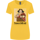 Snaccident Funny Junk Food Diet Weight Loss Womens Wider Cut T-Shirt Yellow