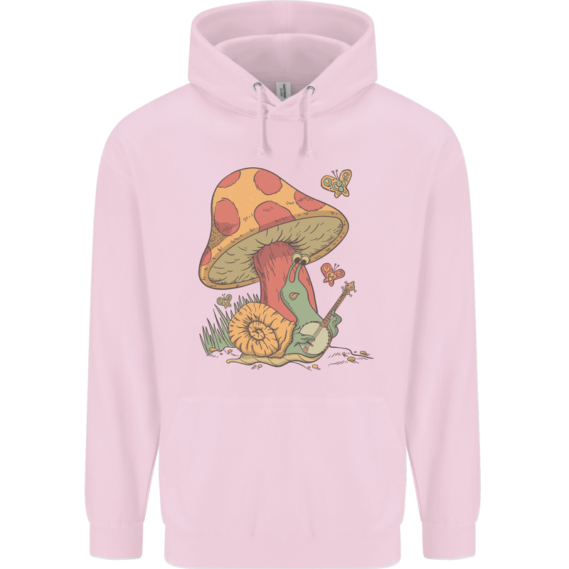 Snail Playing Guitar Rock Music Guitarist Childrens Kids Hoodie Light Pink