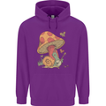 Snail Playing Guitar Rock Music Guitarist Childrens Kids Hoodie Purple