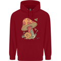 Snail Playing Guitar Rock Music Guitarist Childrens Kids Hoodie Red