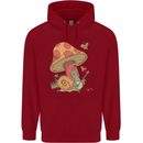 Snail Playing Guitar Rock Music Guitarist Childrens Kids Hoodie Red