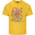 Snail Playing Guitar Rock Music Guitarist Kids T-Shirt Childrens Yellow