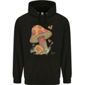 Snail Playing Guitar Rock Music Guitarist Mens 80% Cotton Hoodie Black