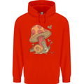 Snail Playing Guitar Rock Music Guitarist Mens 80% Cotton Hoodie Bright Red