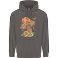 Snail Playing Guitar Rock Music Guitarist Mens 80% Cotton Hoodie Charcoal