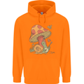 Snail Playing Guitar Rock Music Guitarist Mens 80% Cotton Hoodie Orange