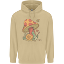 Snail Playing Guitar Rock Music Guitarist Mens 80% Cotton Hoodie Sand