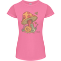 Snail Playing Guitar Rock Music Guitarist Womens Petite Cut T-Shirt Azalea