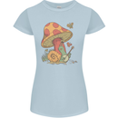 Snail Playing Guitar Rock Music Guitarist Womens Petite Cut T-Shirt Light Blue