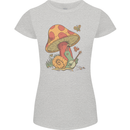 Snail Playing Guitar Rock Music Guitarist Womens Petite Cut T-Shirt Sports Grey