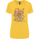 Snail Playing Guitar Rock Music Guitarist Womens Wider Cut T-Shirt Yellow