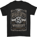 Snakebite Whiskey Whisky Biker Motorcycle Mens T-Shirt Cotton Gildan Black