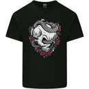 Snakes and Skull Biker Heavy Metal Gothic Mens Cotton T-Shirt Tee Top Black