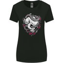 Snakes and Skull Biker Heavy Metal Gothic Womens Wider Cut T-Shirt Black
