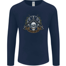 Sniper Ace One Shot Kill Para Marine Army Mens Long Sleeve T-Shirt Navy Blue