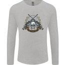 Sniper Ace One Shot Kill Para Marine Army Mens Long Sleeve T-Shirt Sports Grey