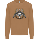 Sniper Ace One Shot Kill Para Marine Army Mens Sweatshirt Jumper Caramel Latte