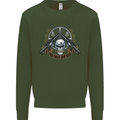 Sniper Ace One Shot Kill Para Marine Army Mens Sweatshirt Jumper Forest Green