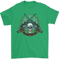Sniper Ace One Shot Kill Para Marine Army Mens T-Shirt Cotton Gildan Irish Green