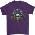 Sniper Ace One Shot Kill Para Marine Army Mens T-Shirt Cotton Gildan Purple